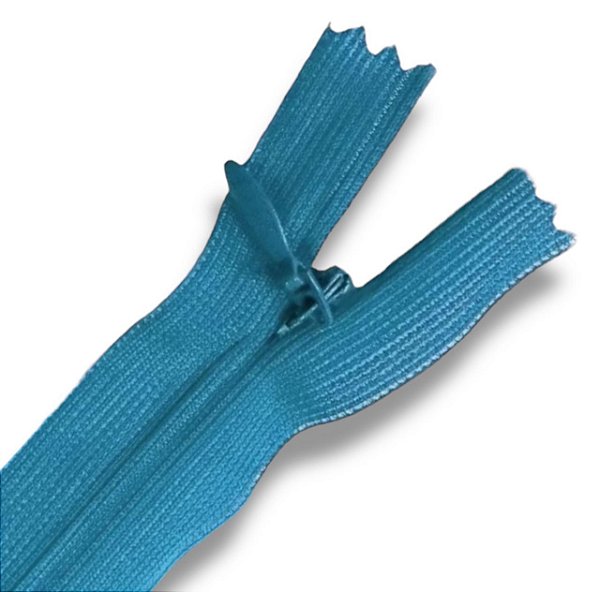 Ziper Invisível Fixo Tela n°3 20cm - Cor Verde Agua 349 10un BV1ABC