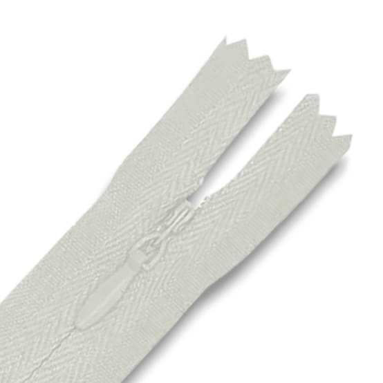 Ziper Invisível Fixo Tela n°3 20cm - Cor Cinza 576 10un BV1ABC