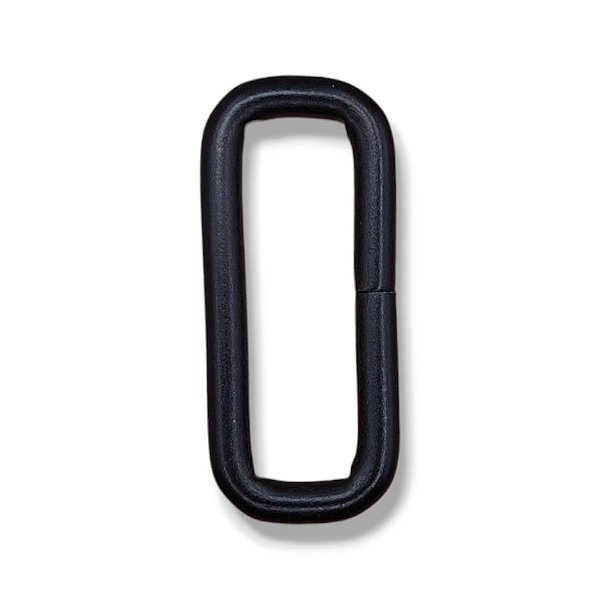 Argola Retangular 20mm - Cor Preta 10un