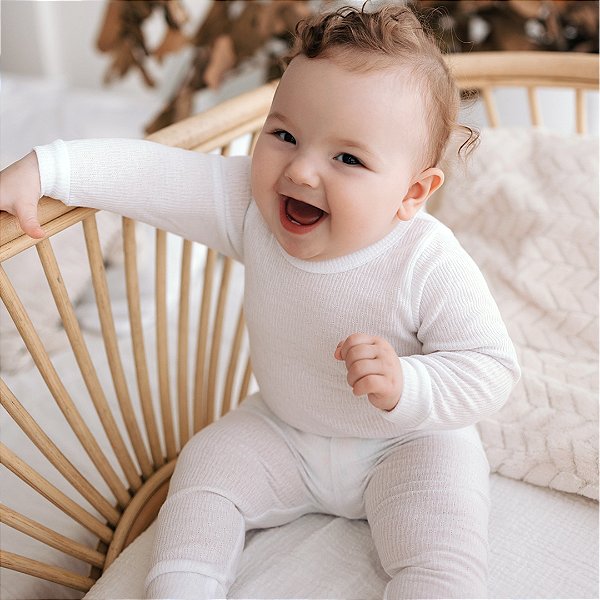 Conjunto body canelado soft baby