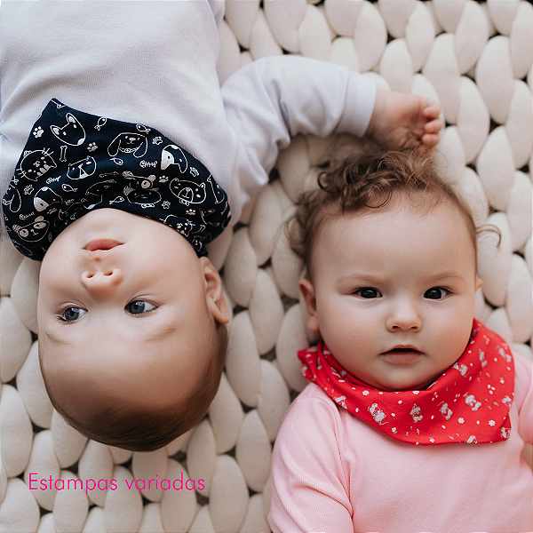 Kit babador bandana (estampas variadas)