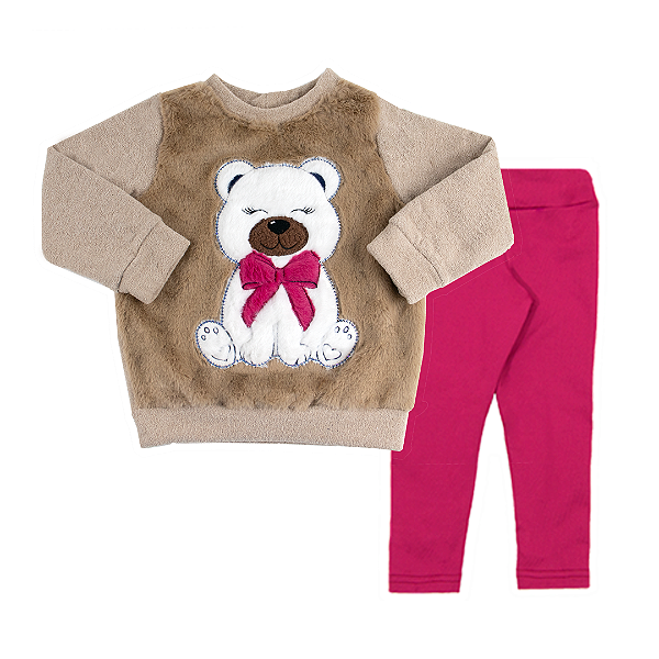 Conjunto urso elegante. Tam: 4