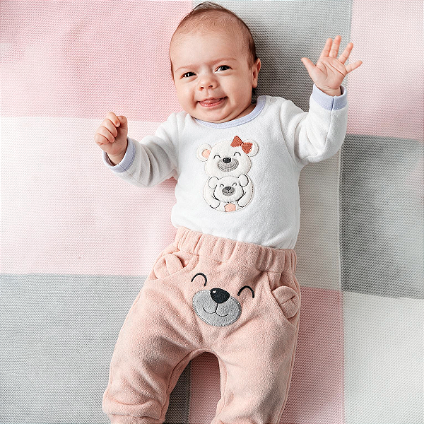 Conjunto body ursinhos. Tam: RN
