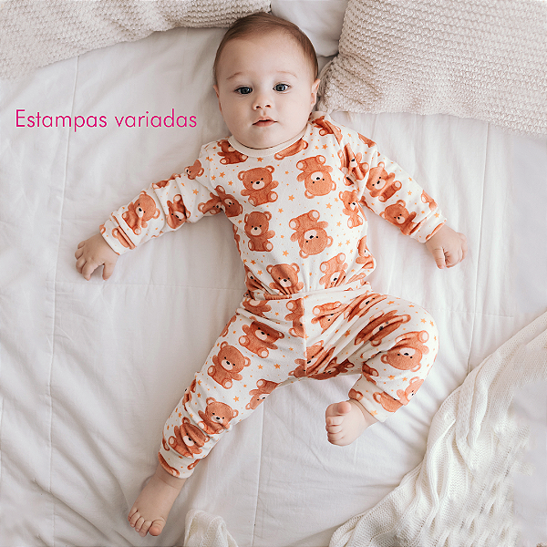 Conjunto body plush premium (estampas variadas)