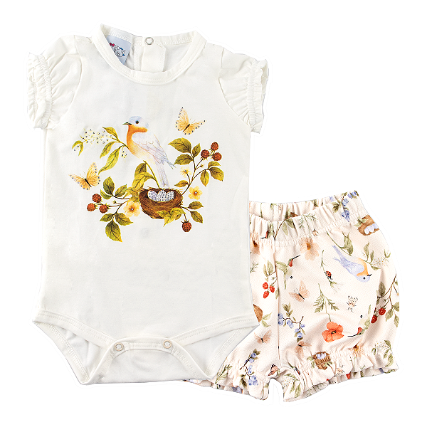 Conjunto body passáros