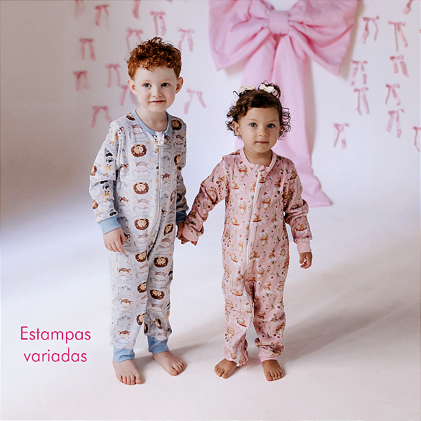 Macacão plush premium (estampas variadas)