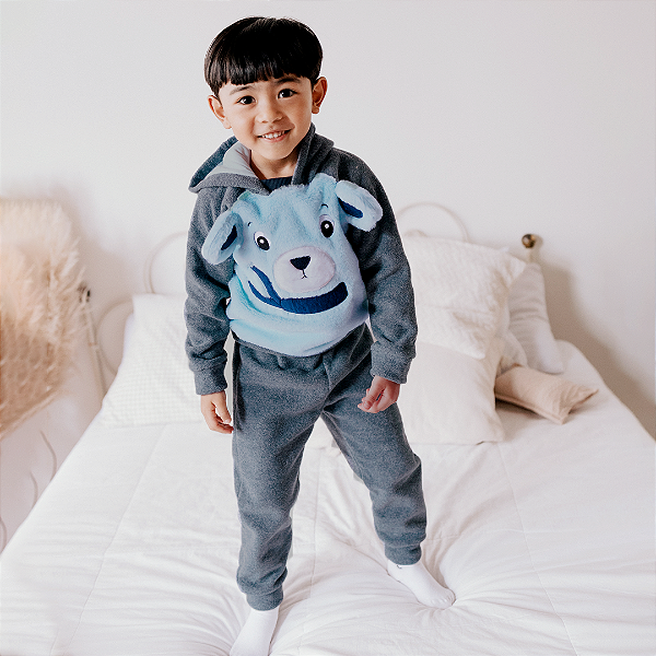 Conjunto urso com cachecol