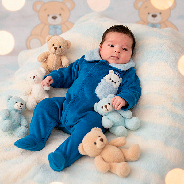 Macacão ursinho no bolso