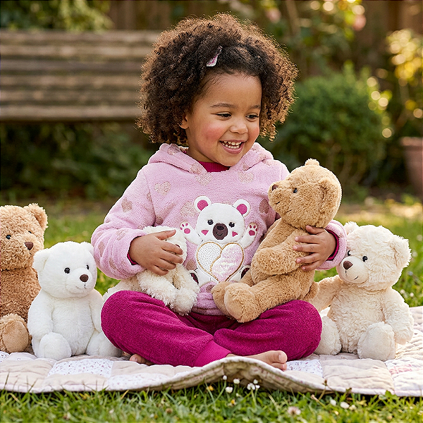 Conjunto urso coração