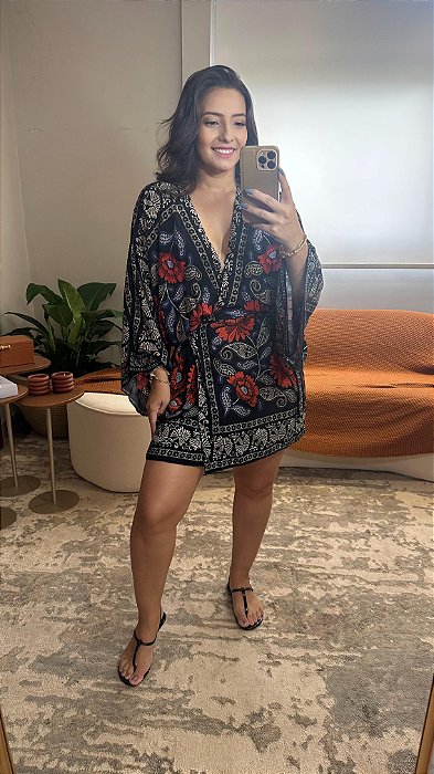 Vestido Curto Estampado Valentina