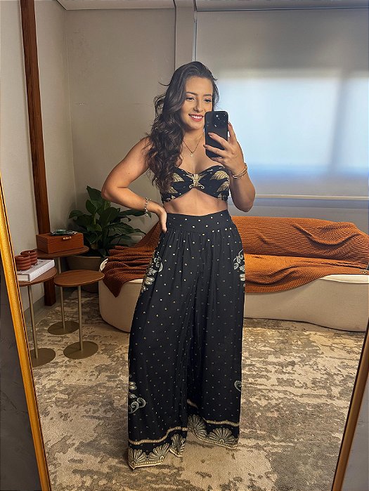 Top Cropped Estampado Geórgia