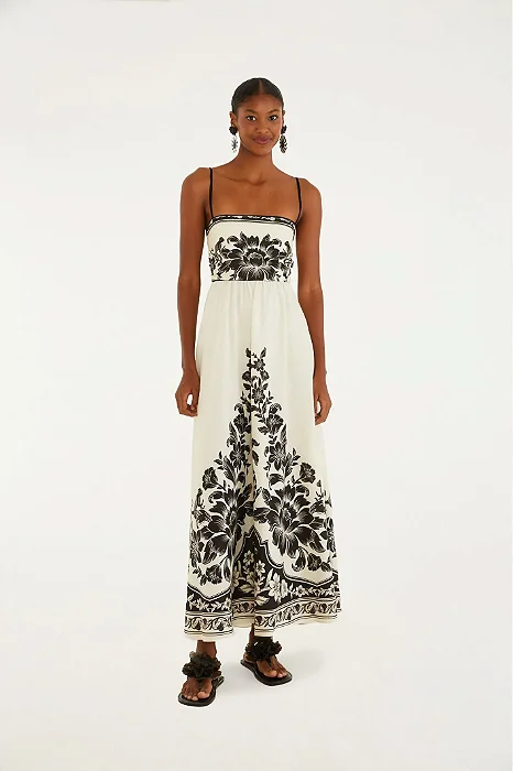 Vestido Longo Estampado Guanacaste