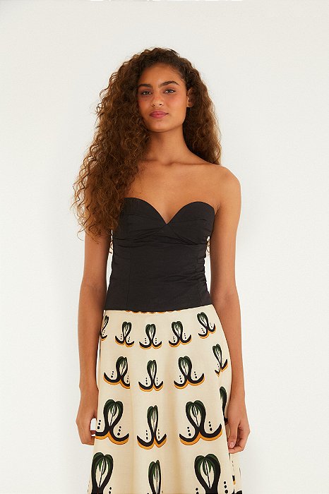 Blusa Corselet Sem Alça