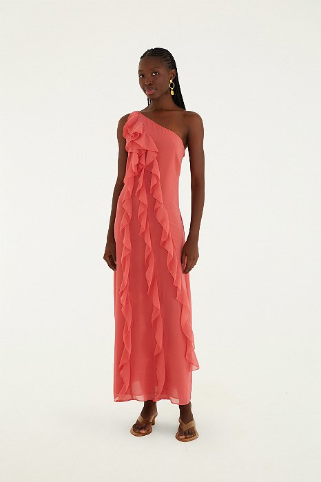 Vestido Longo Babados