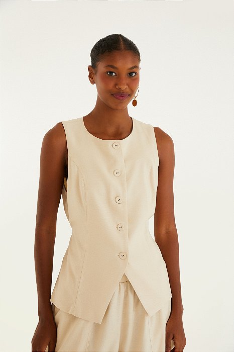 Colete Alfaiataria Botões