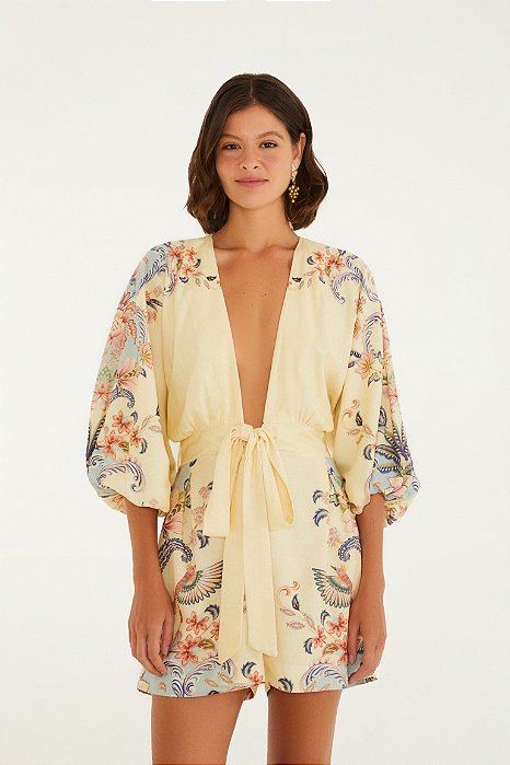 Macaquinho Estampado Encanto Boho