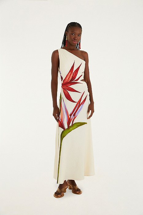 Vestido Estampado Maxi Estrelícia