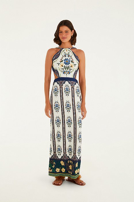 Vestido Midi Estampado Manoela