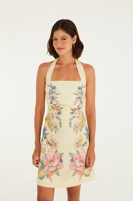 Vestido Curto Estampado Maira Lenço