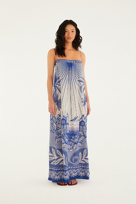 Vestido Longo Estampado Afeto Tropical