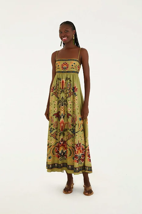 Vestido Cropped Estampado Flor De Jardim