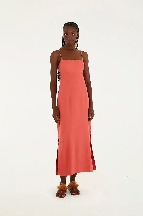 Vestido Reto Alcinhas