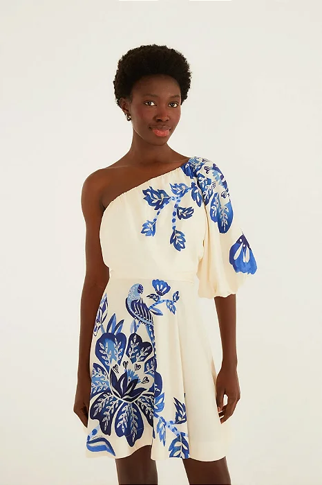 Vestido Curto Estampado Paraíso