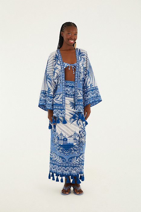 Saia Estampada Afeto Tropical Afeto