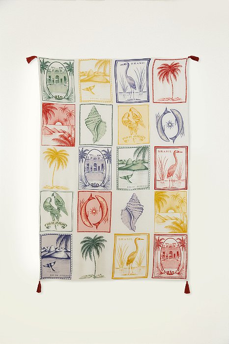 Canga Estampada Brasil Vintage Achadinhos