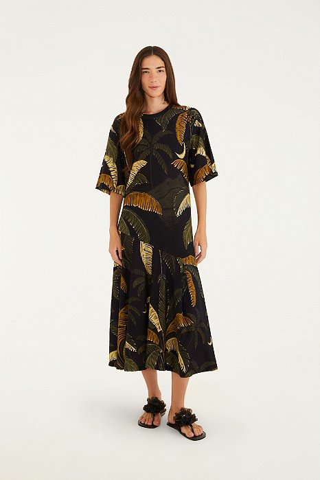 Vestido Cropped Estampado Itacaré
