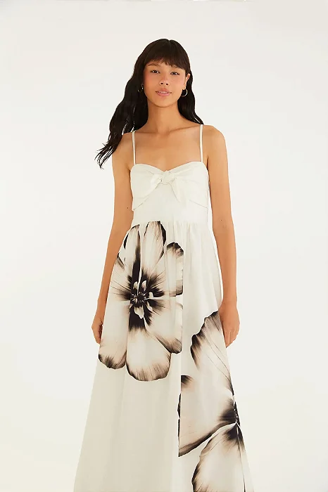 Vestido Longo Estampado Maya