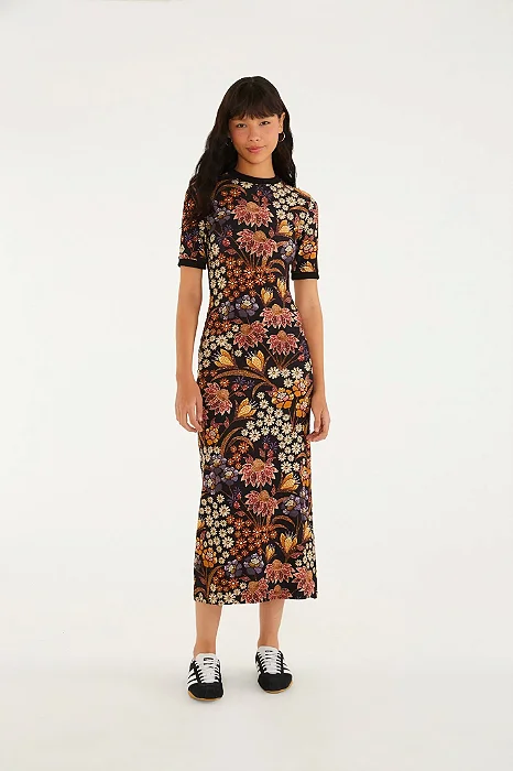 Vestido Midi Estampado Lili
