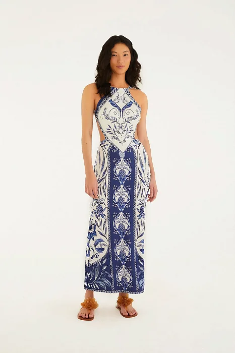 Vestido Midi Estampado Nina