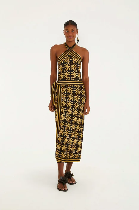 Saia Midi Estampada Trancoso