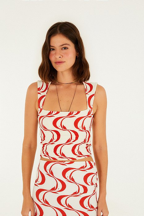 Blusa Estampada Peixe Copa