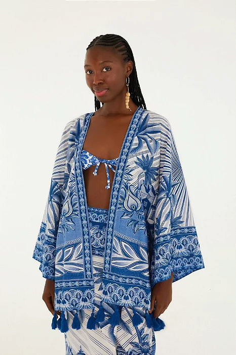 Kimono Estampado Afeto Tropical