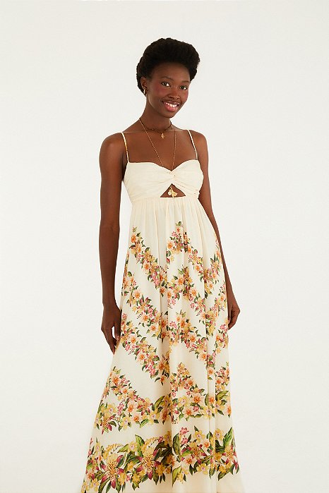 Vestido Cropped Estampado Floral Mali