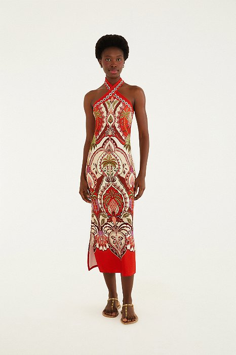 Vestido Midi Estampado Odara