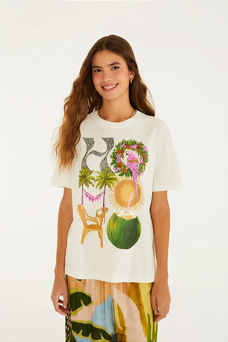 T-Shirt Media Hohoho Off White