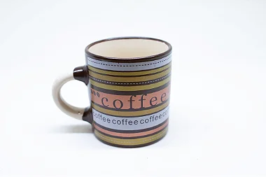 Caneca de cerâmica listrada 110ml