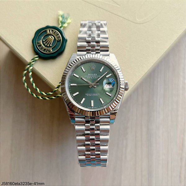 DATE JUST VERDE SUPER CLONE MAQUINA ETA 41MM