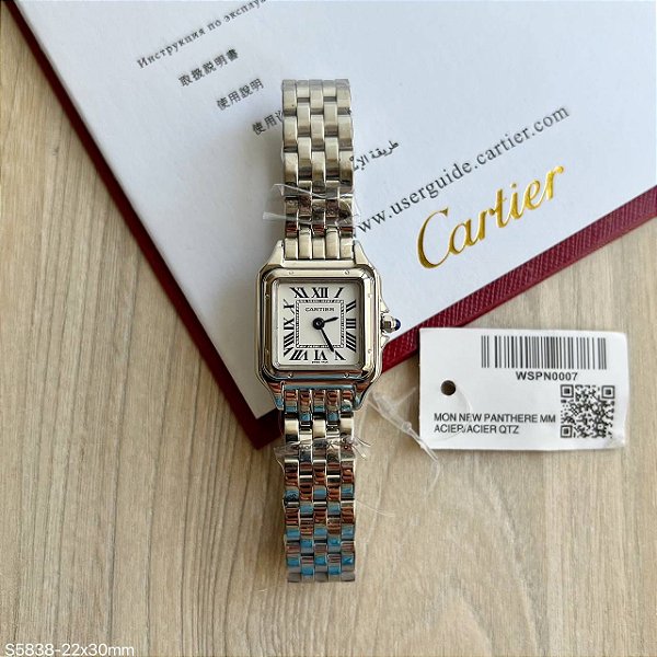 BASE ETA CLONE - CARTIER PHANTERE PRATA 22MM