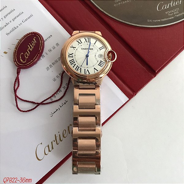 RELÓGIO BASE ETA ( CLONE ) - CARTIER BALLON ROSE