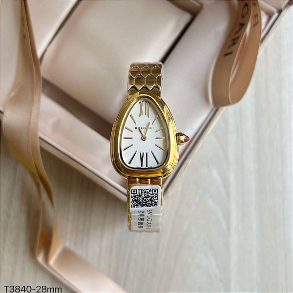 BASE ETA CLONE -BVLGARI SERPENTE DOURADO FUNDO BRANCO 28mm