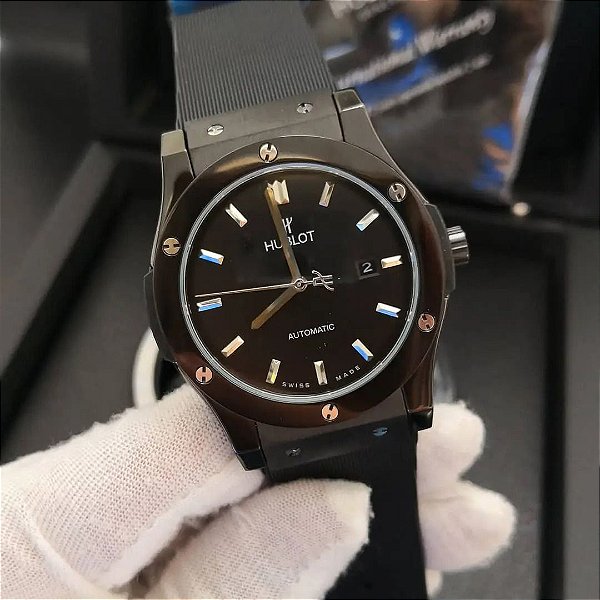 BASE ETA ( CLONE ) HUBLOT CLASSIC FUSION PRETO BRILHOSO