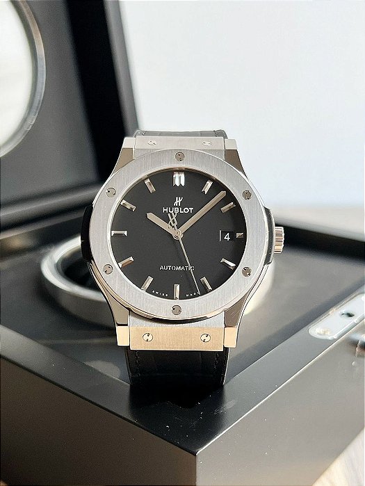 BASE ETA ( CLONE ) HUBLOT BIG BANG GENEVE CLASSIC PULSEIRA COURO