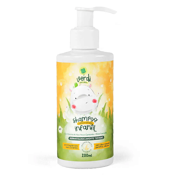 Shampoo Infantil Aloe Vera, Camomila e Óleos Essenciais - 200ml