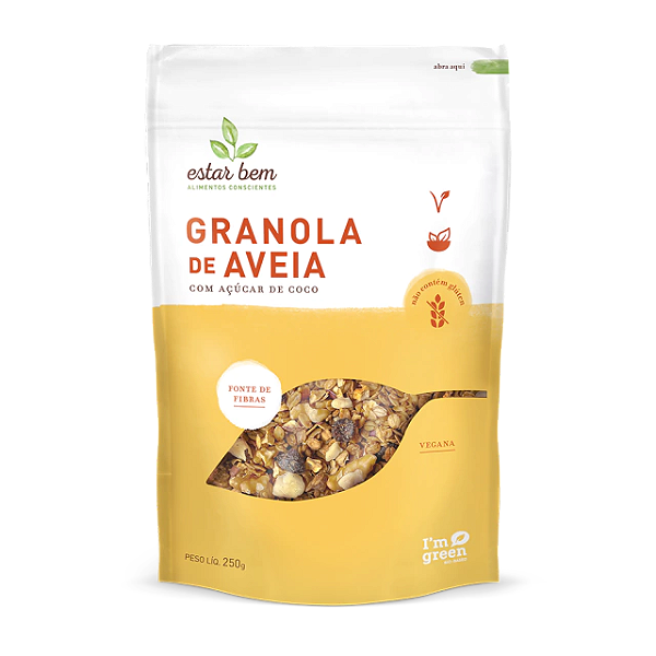 Granola de Aveia e Açúcar de Coco s/ Glúten - Vegana