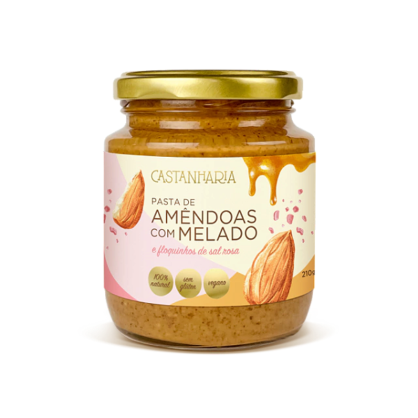 Pasta Amêndoas, Melado e Flocos de Sal Rosa - LINHA PEQUENOS GOURMETS