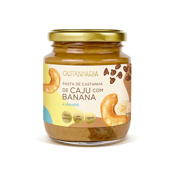 Pasta Castanha Caju, Banana e Chocolate - LINHA PEQUENOS GOURMETS